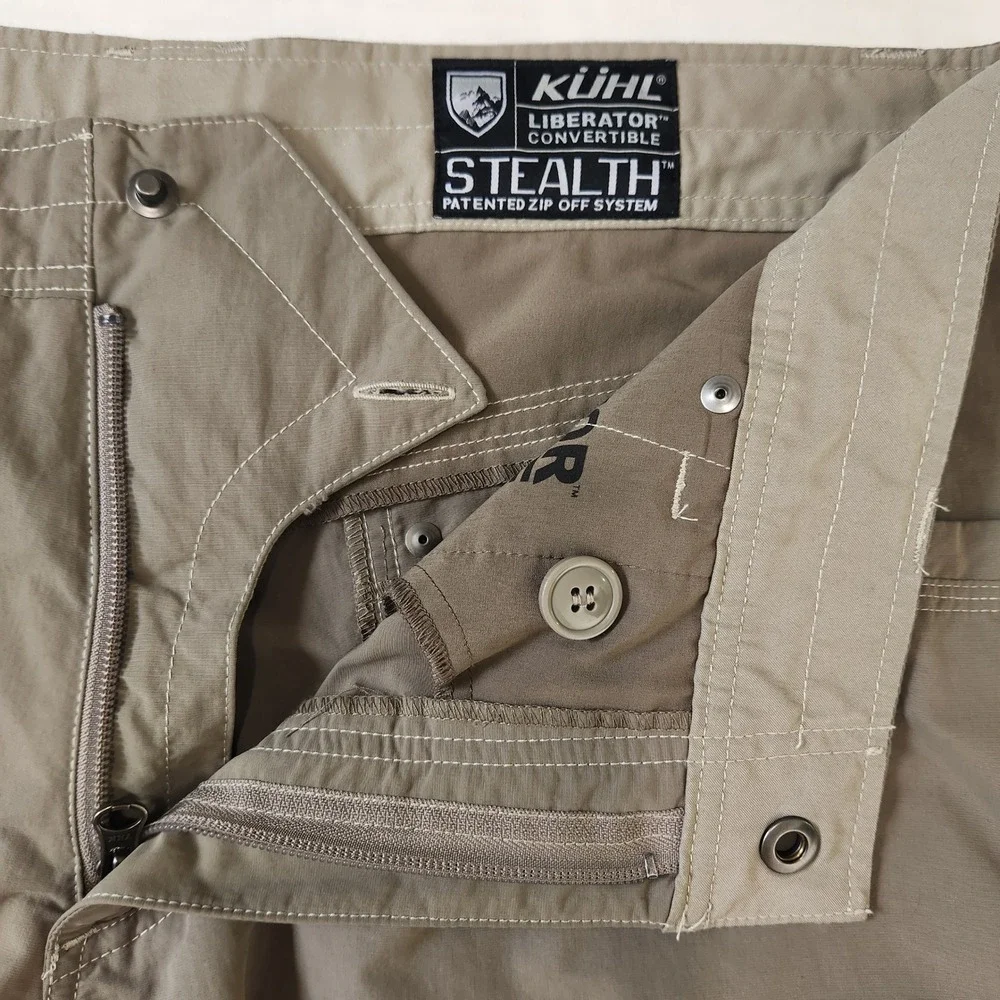 Kuhl Liberator Convertible‎ Stealth Pants Mens 38x30 Khaki Tan Hiking Zip Off